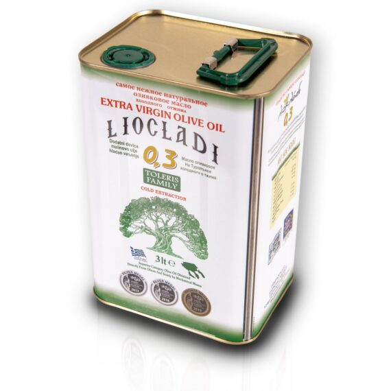 Oliwa z oliwek extra virgin Liocladi premium puszka 3000 ml 0,3% | Kolebka Smaku
