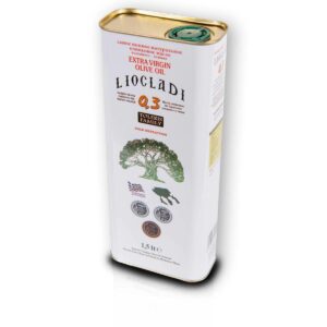 Oliwa z oliwek extra virgin Liocladi premium puszka 1,5 litra 0,3% | Kolebka Smaku