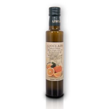 Oliwa z oliwek extra virgin Liocladi smakowa szklana butelka 250 ml pomarańcz | Kolebka Smaku